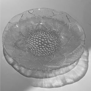 Vintage 1970s Mikasa Hoya Cut Crystal Frosted Dessert Plate